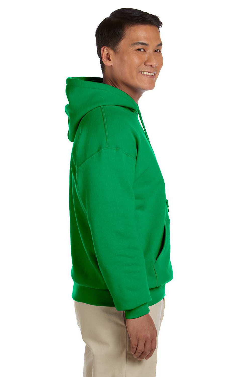 Gildan G185 Mens Hooded Sweatshirt Hoodie Irish Green Side