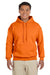 Gildan G185 Mens Hooded Sweatshirt Hoodie Safety Orange Front