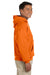 Gildan G185 Mens Hooded Sweatshirt Hoodie Safety Orange Side