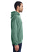 Gildan G185 Mens Hooded Sweatshirt Hoodie Heather Dark Green Side