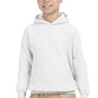 Gildan Youth Pill Resistant Hooded Sweatshirt Hoodie - White