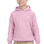 Gildan Youth Pill Resistant Hooded Sweatshirt Hoodie - Light Pink