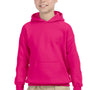 Gildan Youth Hooded Sweatshirt Hoodie - Heliconia Pink