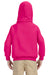 Gildan G185B Youth Hooded Sweatshirt Hoodie Heliconia Pink Back