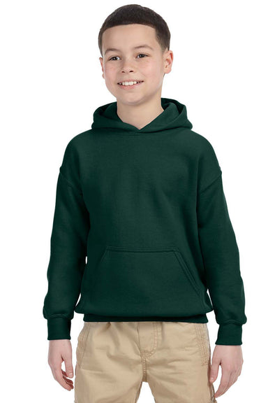 Gildan G185B Youth Hooded Sweatshirt Hoodie Forest Green Front