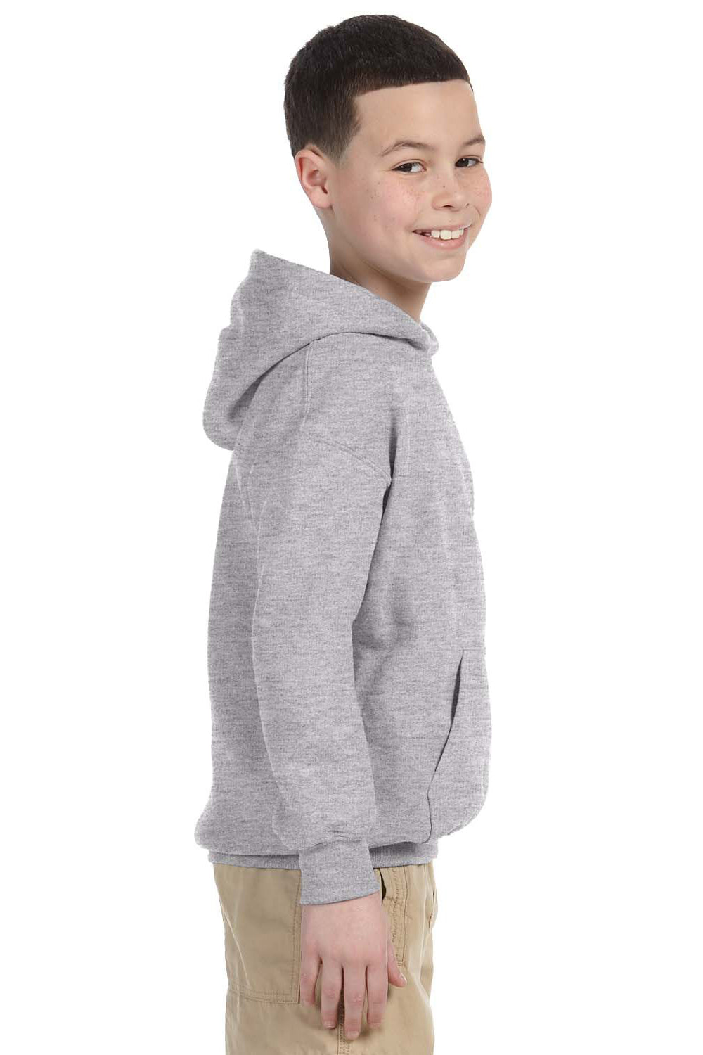 Gildan G185B Youth Hooded Sweatshirt Hoodie Sport Grey Side