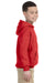 Gildan G185B Youth Hooded Sweatshirt Hoodie Red Side