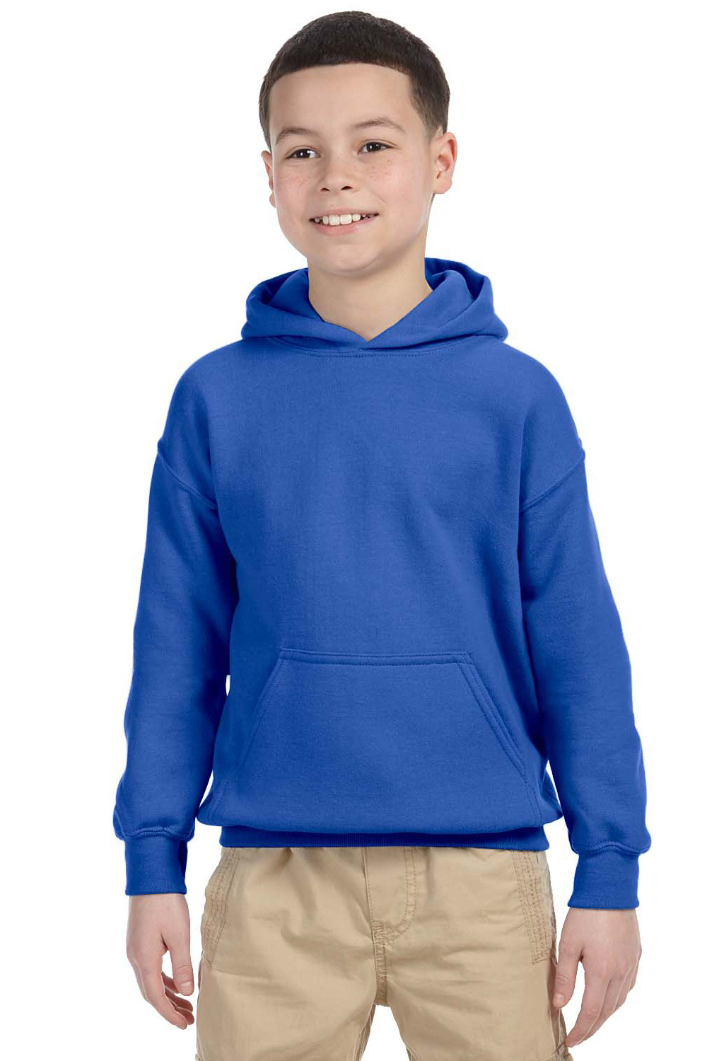 Gildan G185B Youth Hooded Sweatshirt Hoodie Royal Blue Front