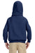 Gildan G185B Youth Hooded Sweatshirt Hoodie Navy Blue Back