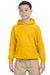 Gildan G185B Youth Hooded Sweatshirt Hoodie Gold Front