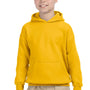 Gildan Youth Pill Resistant Hooded Sweatshirt Hoodie - Gold