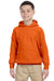 Gildan G185B Youth Hooded Sweatshirt Hoodie Orange Front