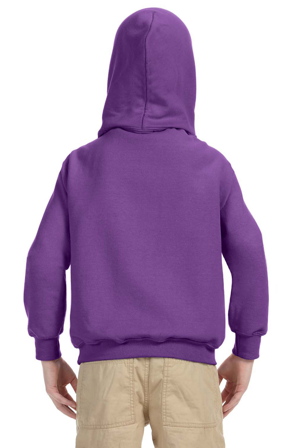 Gildan G185B Youth Hooded Sweatshirt Hoodie Purple Back