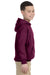 Gildan G185B Youth Hooded Sweatshirt Hoodie Maroon Side