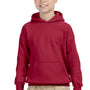 Gildan Youth Pill Resistant Hooded Sweatshirt Hoodie - Cardinal Red