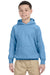 Gildan G185B Youth Hooded Sweatshirt Hoodie Carolina Blue Front