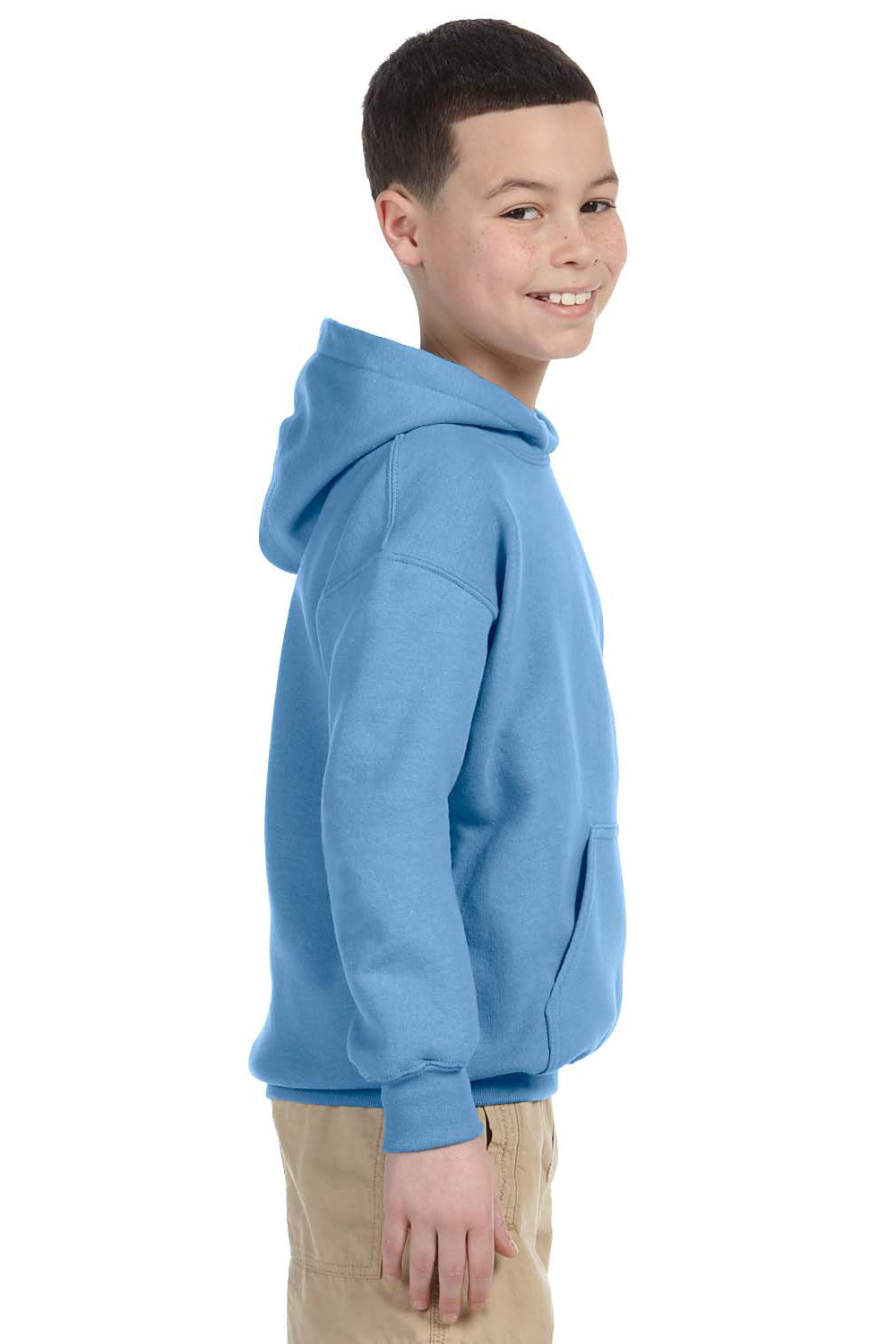 Gildan G185B Youth Hooded Sweatshirt Hoodie Carolina Blue Side