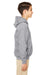 Gildan G185B Youth Hooded Sweatshirt Hoodie Heather Graphite Grey Side