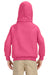 Gildan G185B Youth Hooded Sweatshirt Hoodie Safety Pink Back