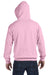 Gildan G186 Mens Full Zip Hooded Sweatshirt Hoodie Light Pink Back