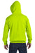 Gildan G186 Mens Full Zip Hooded Sweatshirt Hoodie Safety Green Back