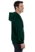 Gildan G186 Mens Full Zip Hooded Sweatshirt Hoodie Forest Green Side