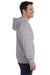 Gildan G186 Mens Full Zip Hooded Sweatshirt Hoodie Sport Grey Side