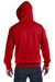 Gildan G186 Mens Full Zip Hooded Sweatshirt Hoodie Red Back