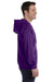Gildan G186 Mens Full Zip Hooded Sweatshirt Hoodie Purple Side
