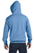 Gildan G186 Mens Full Zip Hooded Sweatshirt Hoodie Carolina Blue Back