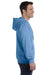 Gildan G186 Mens Full Zip Hooded Sweatshirt Hoodie Carolina Blue Side