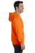 Gildan G186 Mens Full Zip Hooded Sweatshirt Hoodie Safety Orange Side