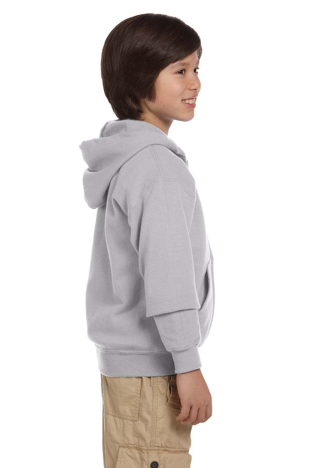 Gildan G186B Youth Full Zip Hooded Sweatshirt Hoodie Sport Grey Side