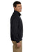 Gildan G188 Mens Vintage 1/4 Zip Sweatshirt Black Side