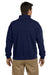 Gildan G188 Mens Vintage 1/4 Zip Sweatshirt Navy Blue Back