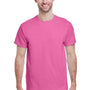 Gildan Mens Ultra Short Sleeve Crewneck T-Shirt - Azalea Pink