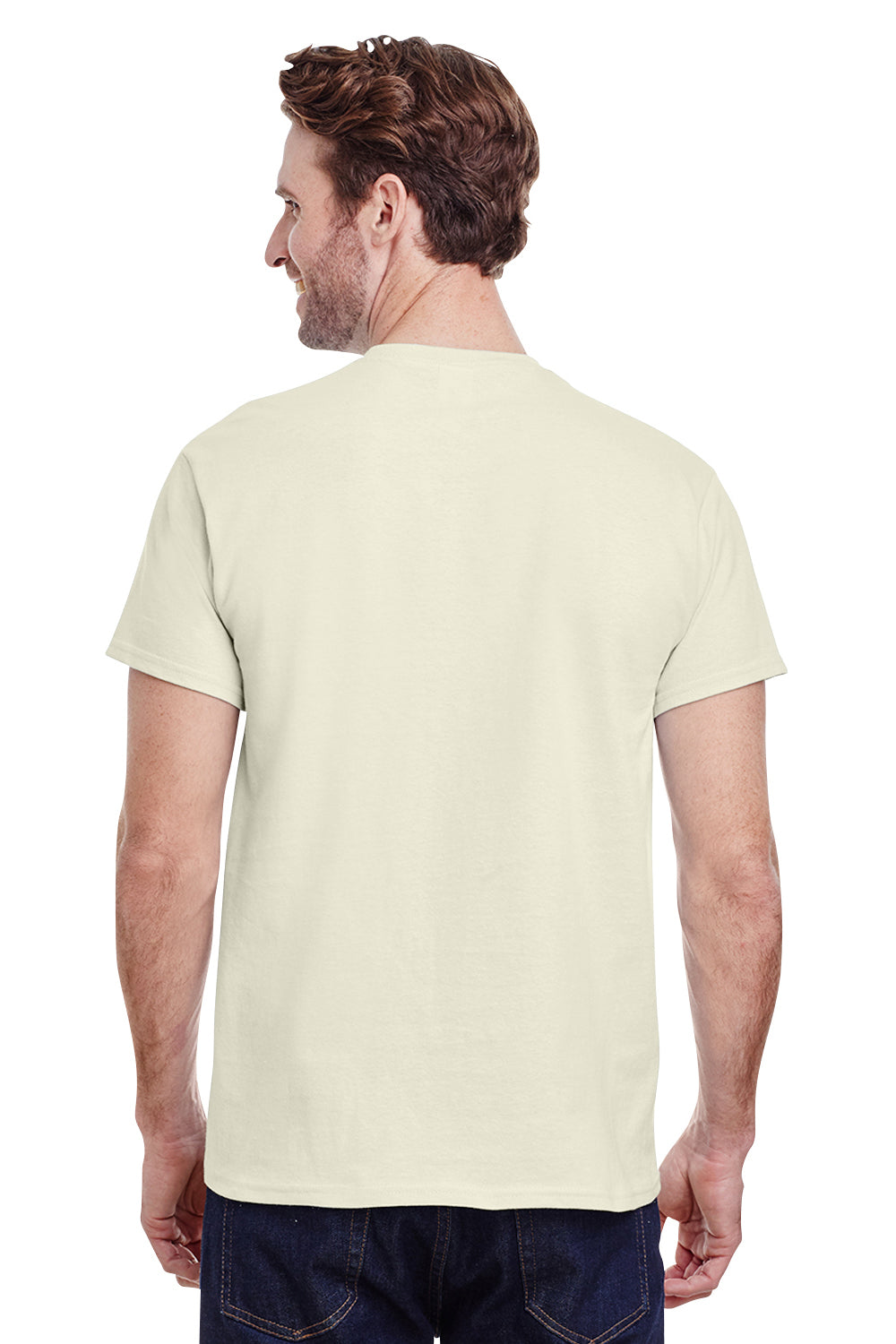 Gildan G200 Mens Ultra Short Sleeve Crewneck T-Shirt Natural Back