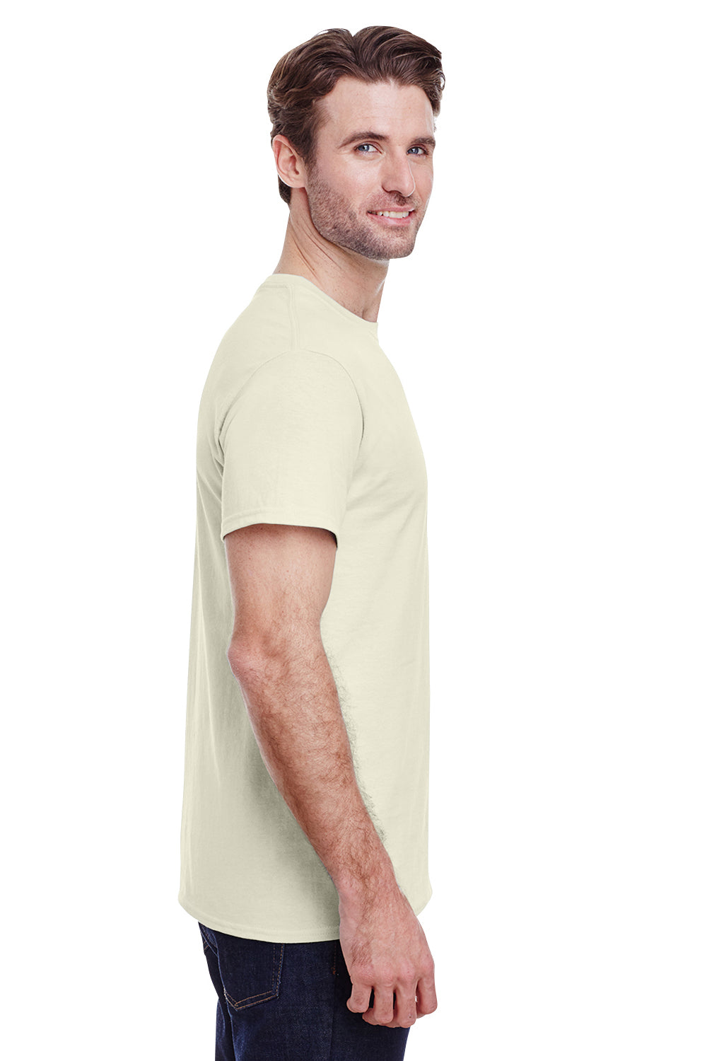 Gildan G200 Mens Ultra Short Sleeve Crewneck T-Shirt Natural Side