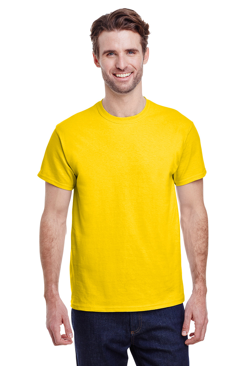 Gildan G200 Mens Ultra Short Sleeve Crewneck T-Shirt Daisy Yellow Front