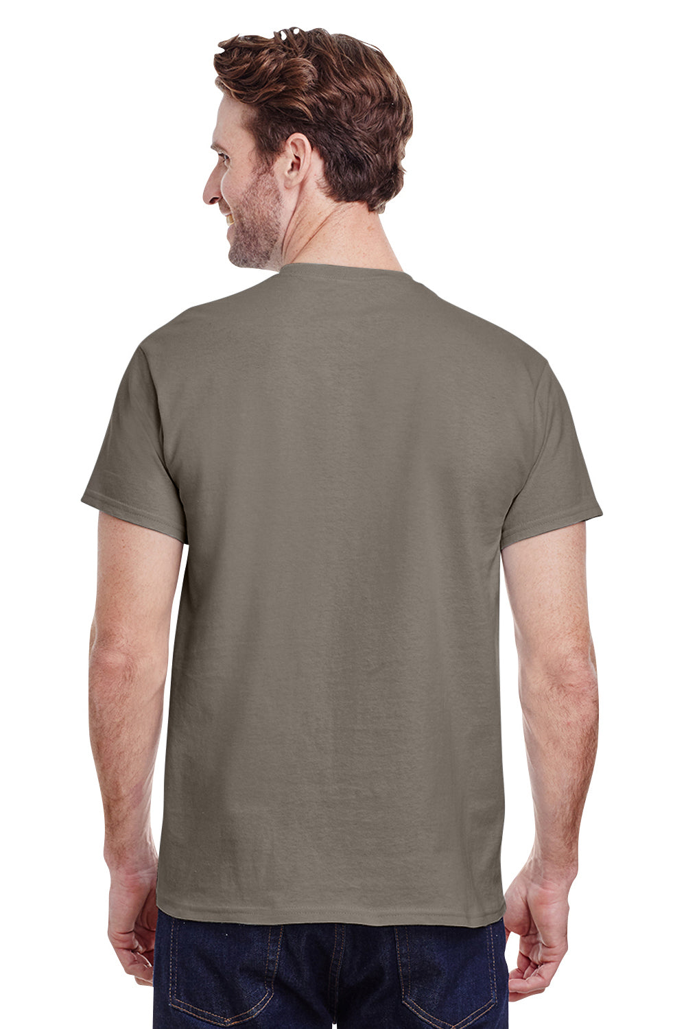 Gildan G200 Mens Ultra Short Sleeve Crewneck T-Shirt Prairie Dust Brown Back