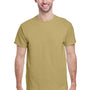 Gildan Mens Ultra Short Sleeve Crewneck T-Shirt - Tan