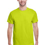 Gildan Mens Ultra Short Sleeve Crewneck T-Shirt - Safety Green