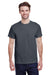 Gildan G200 Mens Ultra Short Sleeve Crewneck T-Shirt Charcoal Grey Front