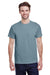 Gildan G200 Mens Ultra Short Sleeve Crewneck T-Shirt Stone Blue Front