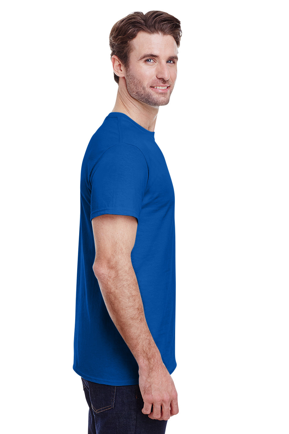 Gildan G200 Mens Ultra Short Sleeve Crewneck T-Shirt Royal Blue Side