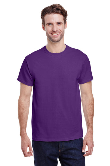 Gildan G200 Mens Ultra Short Sleeve Crewneck T-Shirt Purple Front