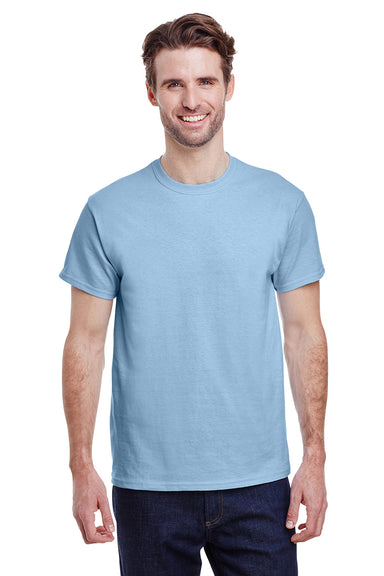 Gildan G200 Mens Ultra Short Sleeve Crewneck T-Shirt Light Blue Front