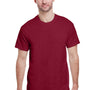 Gildan Mens Ultra Short Sleeve Crewneck T-Shirt - Antique Cherry Red