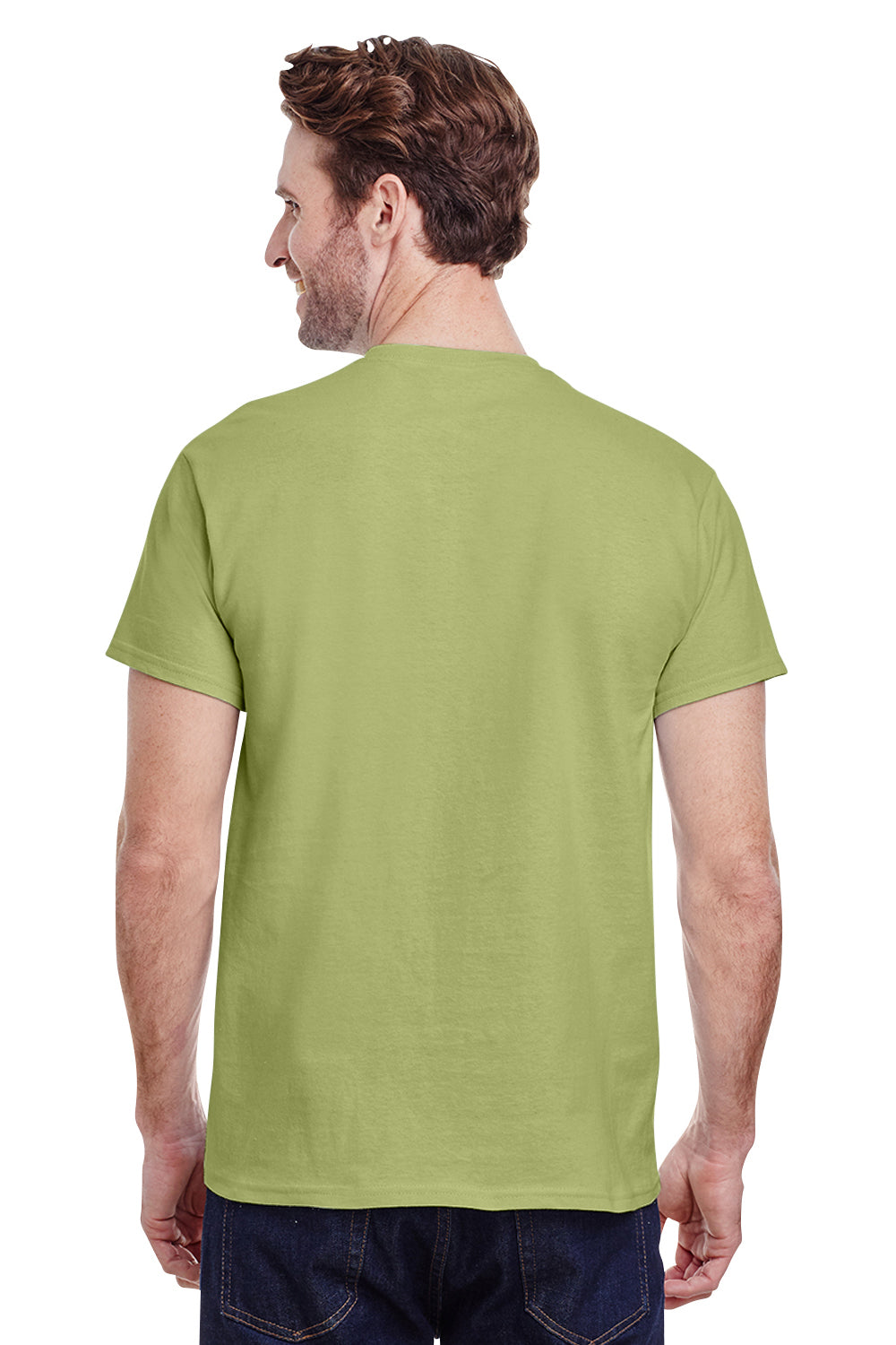 Gildan G200 Mens Ultra Short Sleeve Crewneck T-Shirt Kiwi Green Back