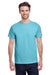 Gildan G200 Mens Ultra Short Sleeve Crewneck T-Shirt Sky Blue Front
